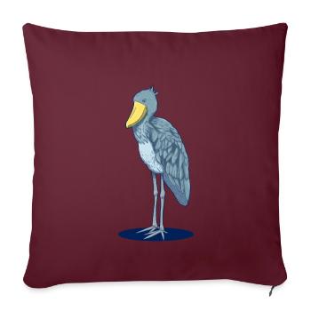 Un bec de chaussure réaliste - dessiné à la main - Housse de coussin décorative 45 x 45 cm - bordeaux - Devant