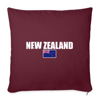 Drapeau néo-zélandais Nouvelle-Zélande Nouvelle-Zélande - Housse de coussin décorative 45 x 45 cm - bordeaux - Devant