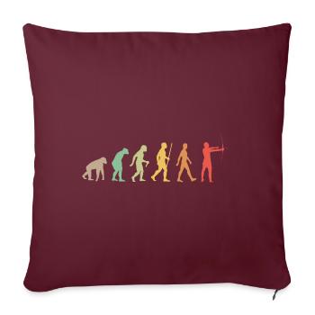 Tir à l’arc Evolution cadeau Archer - Housse de coussin décorative 45 x 45 cm - bordeaux - Devant