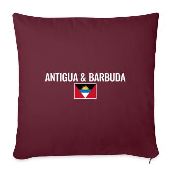 Antigua & Barbuda Drapeau Antiguan - Housse de coussin décorative 45 x 45 cm - bordeaux - Devant