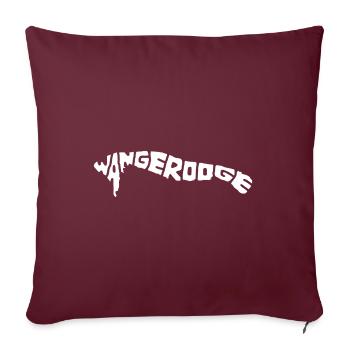 Wangerooge island silhouette contour vacances Mer du Nord - Housse de coussin décorative 45 x 45 cm - bordeaux - Devant