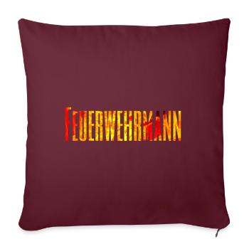 Pompier - Profession - Pompiers - Housse de coussin décorative 45 x 45 cm - bordeaux - Devant
