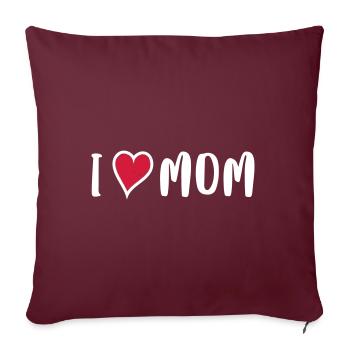J'AIME MAMAN - Housse de coussin décorative 45 x 45 cm - bordeaux - Devant