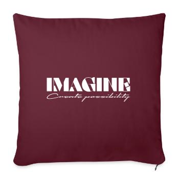 Imagine Créer une possibilité - Housse de coussin décorative 45 x 45 cm - bordeaux - Devant