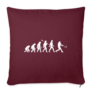 Evolution Baseball Batteur - Housse de coussin décorative 45 x 45 cm - bordeaux - Devant
