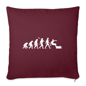 Evolution Surfing - Surfer Planche de surf - Housse de coussin décorative 45 x 45 cm - bordeaux - Devant