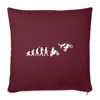 Motorrad Motorcross Evolution - Sofakissenbezug 45 x 45 cm - Burgunderrot - Vorne