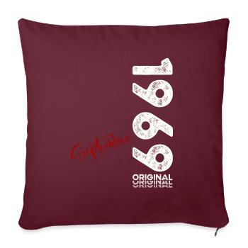 55e anniversaire Légende Septembre 1969 Volume 69 - Housse de coussin décorative 45 x 45 cm - bordeaux - Devant