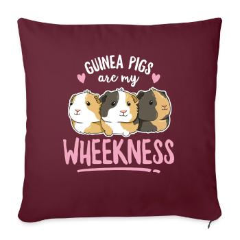 Cobaye Proverbe pour un cobaye - Housse de coussin décorative 45 x 45 cm - bordeaux - Devant