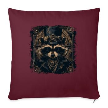 Cool Steampunk Raton laveur - Housse de coussin décorative 45 x 45 cm - bordeaux - Devant