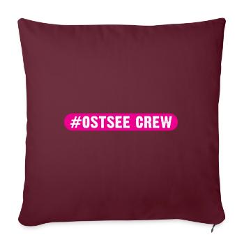 Ostsee Crew - Sofakissenbezug 45 x 45 cm - Burgunderrot - Vorne