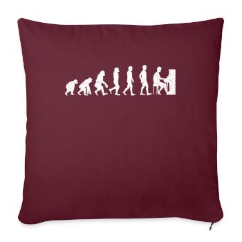Evolution du piano - Housse de coussin décorative 45 x 45 cm - bordeaux - Devant
