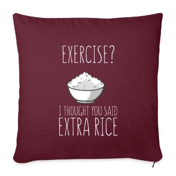 Exercice je pensais - Housse de coussin décorative 45 x 45 cm - bordeaux - Devant
