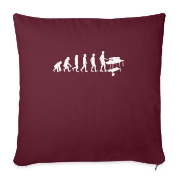Grillen Evolution - Sofakissenbezug 45 x 45 cm - Burgunderrot - Vorne