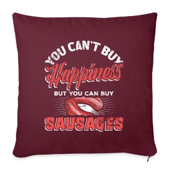 Saucisses Fleischser Saucisse - Housse de coussin décorative 45 x 45 cm - bordeaux - Devant