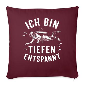 Plongeurs Plongée Sports nautiques Plongée sous-marine - Housse de coussin décorative 45 x 45 cm - bordeaux - Devant