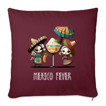 Mexiko-Fieber - Sofakissenbezug 45 x 45 cm - Burgunderrot - Vorne