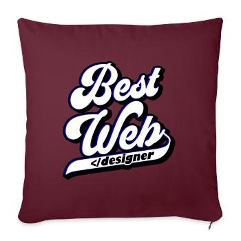 Best Web Designer | Farben änderbar - Sofakissenbezug 45 x 45 cm - Burgunderrot - Vorne