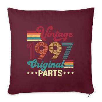 Vintage 1997 Original, Cadeau D'anniversaire - Housse de coussin décorative 45 x 45 cm - bordeaux - Devant