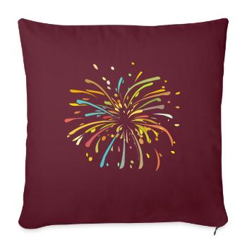 Feuerwerk - Sofakissenbezug 45 x 45 cm - Burgunderrot - Vorne