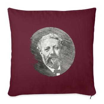 SF Visionnaire Jules Verne - L’Homme dans la Lune 1 - Housse de coussin décorative 45 x 45 cm - bordeaux - Devant