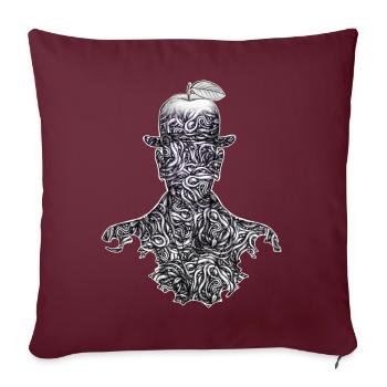 Deuxième Fils de l’Homme - Housse de coussin décorative 45 x 45 cm - bordeaux - Devant