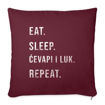 Cevapi Cevapcici Cevape Luk Zwiebel Balkan Jugo - Sofakissenbezug 45 x 45 cm - Burgunderrot - Vorne