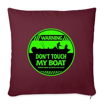 Avertissement de bateau - Housse de coussin décorative 45 x 45 cm - bordeaux - Devant