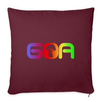 Goa Psytrance Rave - Sofakissenbezug 45 x 45 cm - Burgunderrot - Vorne