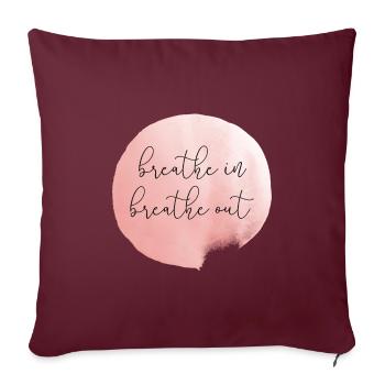 inspirer expirer - Housse de coussin décorative 45 x 45 cm - bordeaux - Devant