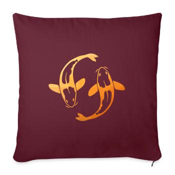 Kois - Housse de coussin décorative 45 x 45 cm - bordeaux - Devant