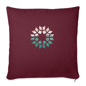 Onde formes - Housse de coussin décorative 45 x 45 cm - bordeaux - Devant