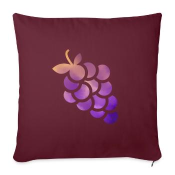 grain de raisin - Housse de coussin décorative 45 x 45 cm - bordeaux - Devant