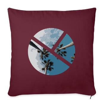 Palme - Sofakissenbezug 45 x 45 cm - Burgunderrot - Vorne
