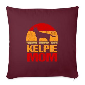 Australien Kelpie Dog Maman Grand-mère Cadeau - Housse de coussin décorative 45 x 45 cm - bordeaux - Devant