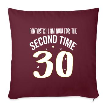 Birthday Woman Funny Sayings 60 Years Gift - Sofa pillowcase 17,3'' x 17,3'' (45 x 45 cm) - burgundy - Front