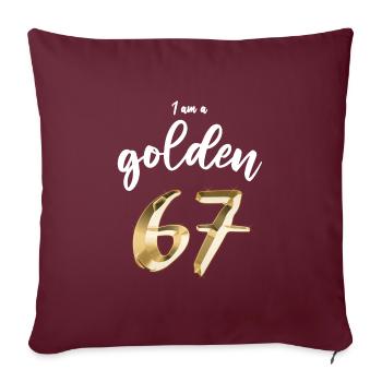 67 years 67th birthday 1967 vintage gift - Sofa pillowcase 17,3'' x 17,3'' (45 x 45 cm) - burgundy - Front