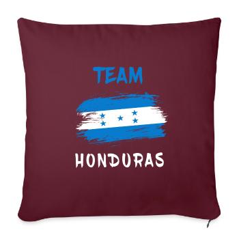 Design du drapeau de l'équipe du - Housse de coussin décorative 45 x 45 cm - bordeaux - Devant