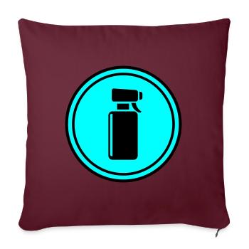 Cercle de coiffeur barbier - Housse de coussin décorative 45 x 45 cm - bordeaux - Devant