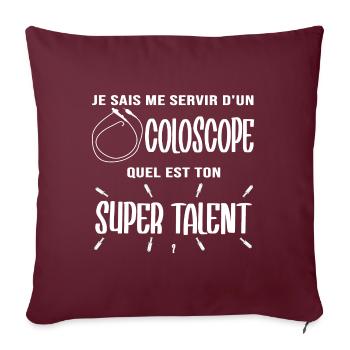 Médecins Coloscope Endoscopie Super Cadeau - Housse de coussin décorative 45 x 45 cm - bordeaux - Devant