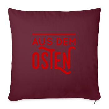aus dem Osten - Sofakissenbezug 45 x 45 cm - Burgunderrot - Vorne