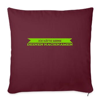 wollen wir heiraten? - Sofakissenbezug 45 x 45 cm - Burgunderrot - Vorne