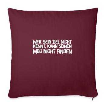 finde deinen Weg - Sofakissenbezug 45 x 45 cm - Burgunderrot - Vorne