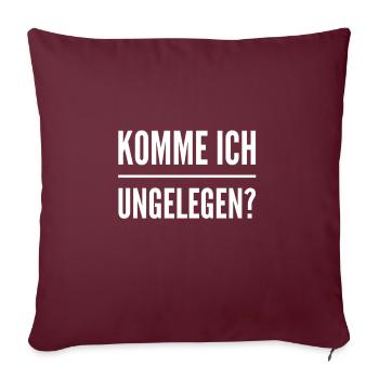 soll ich gehen? - Sofakissenbezug 45 x 45 cm - Burgunderrot - Vorne