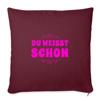 wir verstehen uns - Sofakissenbezug 45 x 45 cm - Burgunderrot - Vorne