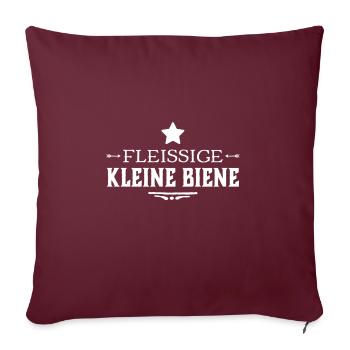 fleißige kleine Biene - Sofakissenbezug 45 x 45 cm - Burgunderrot - Vorne