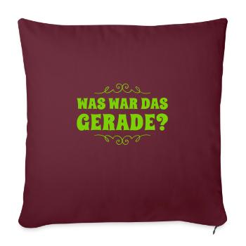 das war mir neu - Sofakissenbezug 45 x 45 cm - Burgunderrot - Vorne