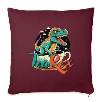 TeaRex - Housse de coussin décorative 45 x 45 cm - bordeaux - Devant
