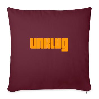dumm - Sofakissenbezug 45 x 45 cm - Burgunderrot - Vorne