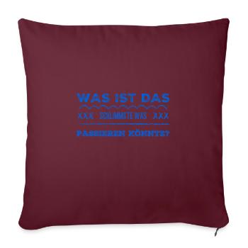 bleib optimistisch - Sofakissenbezug 45 x 45 cm - Burgunderrot - Vorne